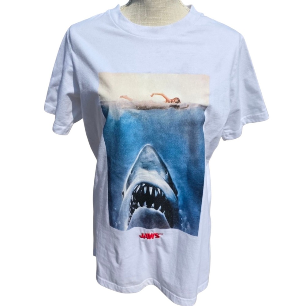 Jaws Movie Graphic Print T-Shirt Short Sleeve Crew Neck Shoe Palace Mens Small